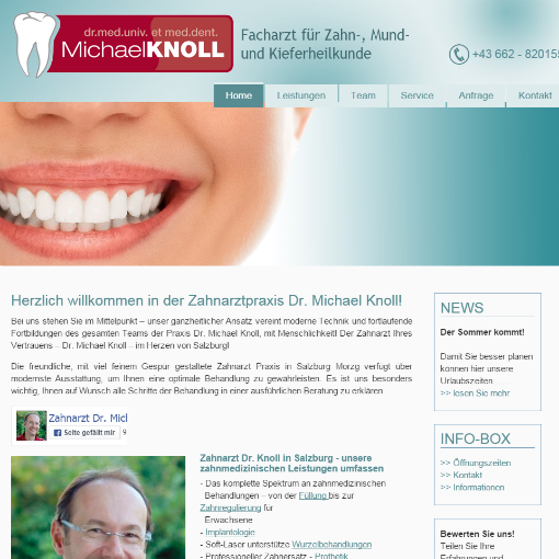 Facharzt für Zahn-, Mund- und Kieferheilkunde in Salzburg, Dr. Michael Knoll